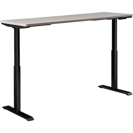Interion By Global Industrial Sit Stand Desk, 30 in D X 28 to 46 in H, 72 in W X 695781GY